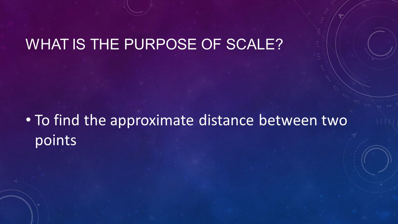 What is the purpose of scale