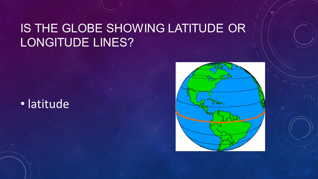 Is the globe showing latitude or longitude lines