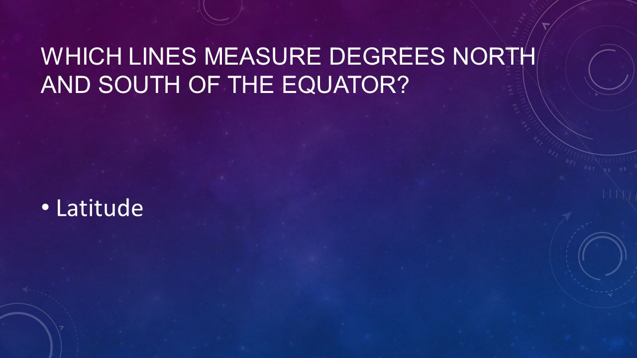 Which lines measure degrees north and south of the equator