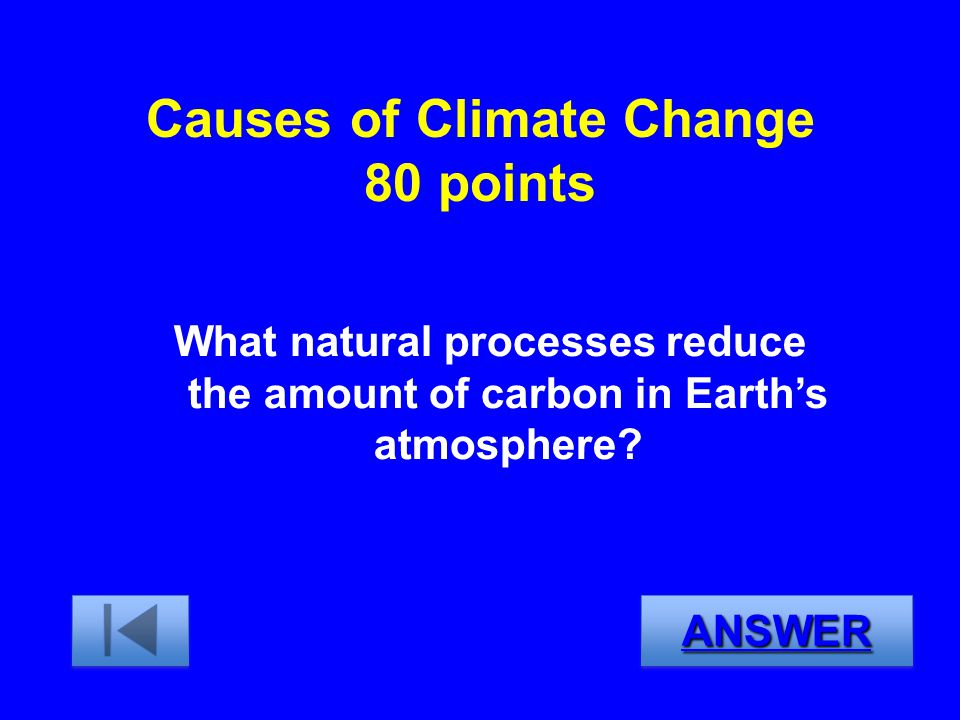 Causes of Climate Change 80 points