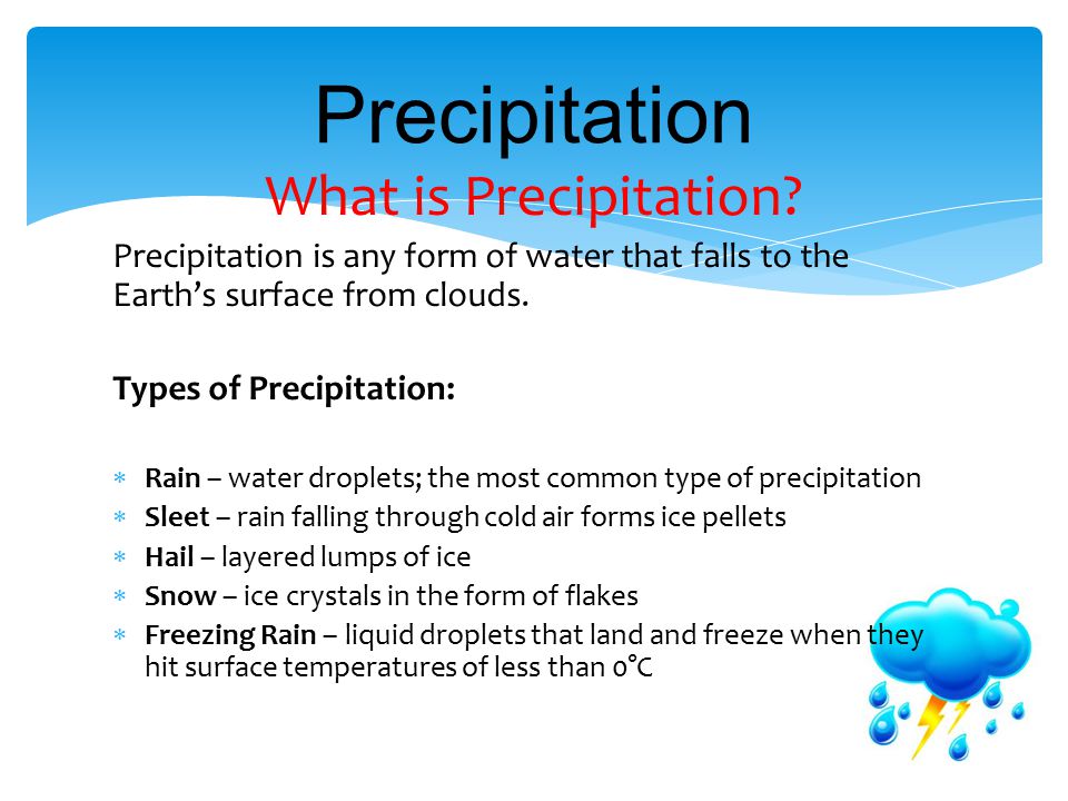 Precipitation What is Precipitation