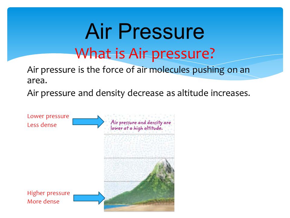 Air Pressure What is Air pressure