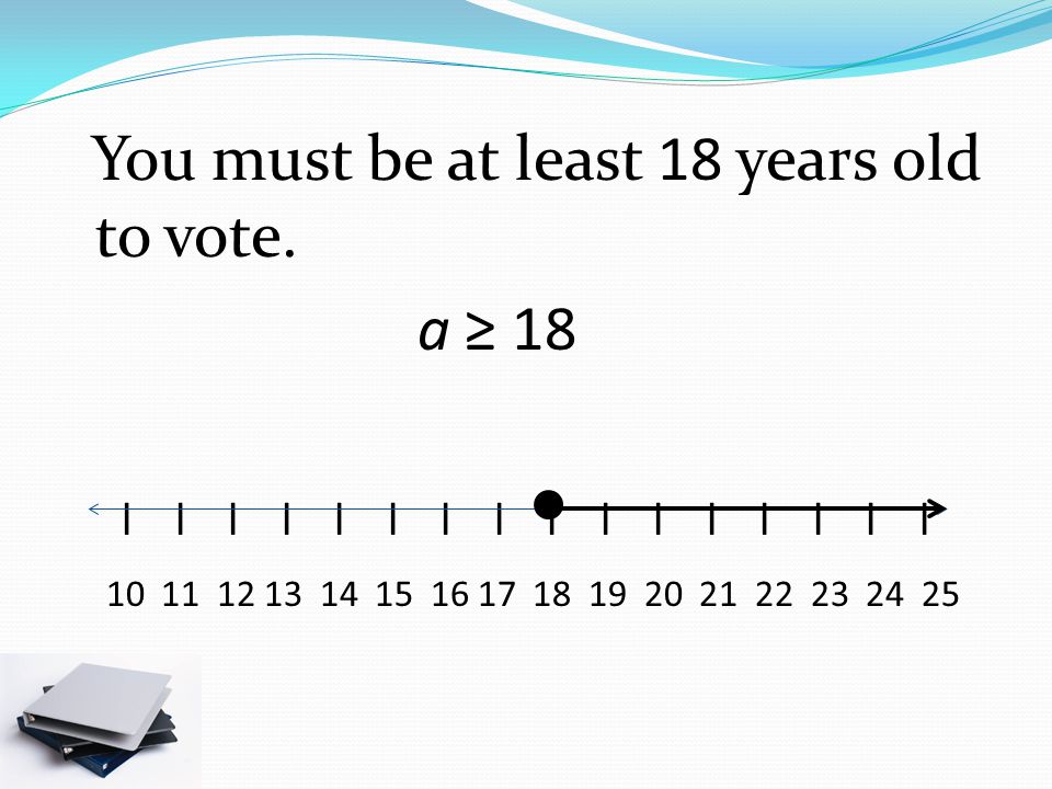You must be at least 18 years old to vote.
