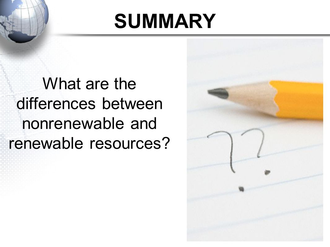 What are the differences between nonrenewable and renewable resources