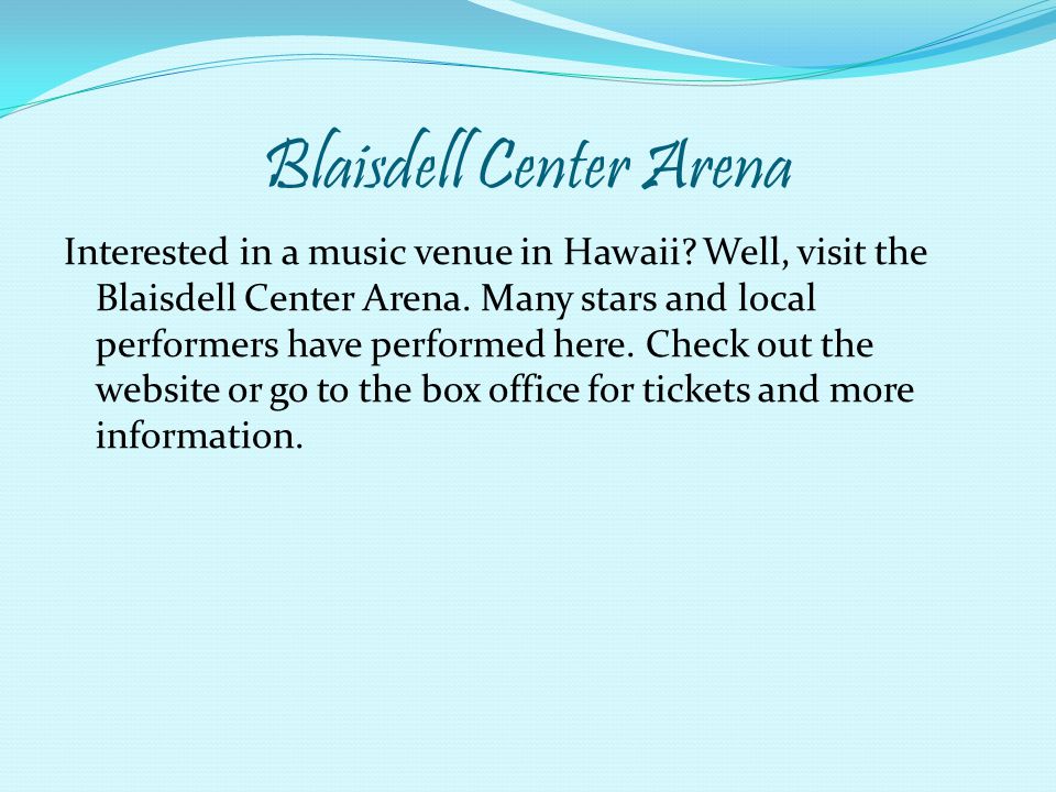 Blaisdell Center Arena