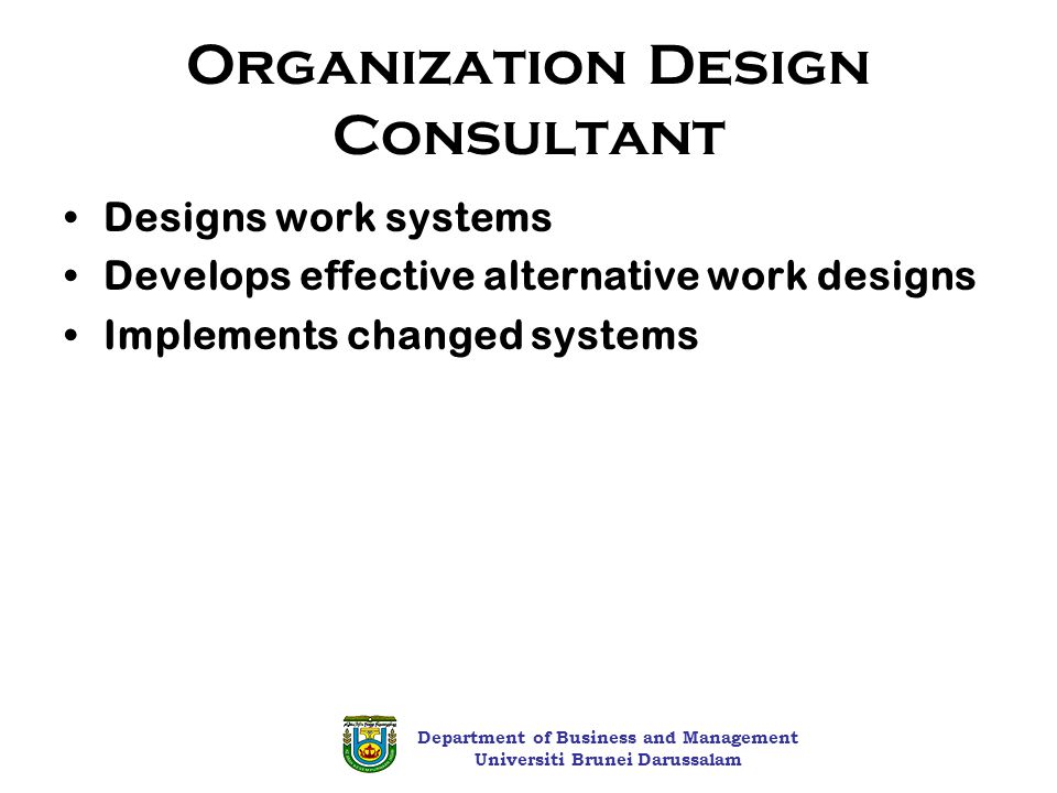 Organization Design Consultant