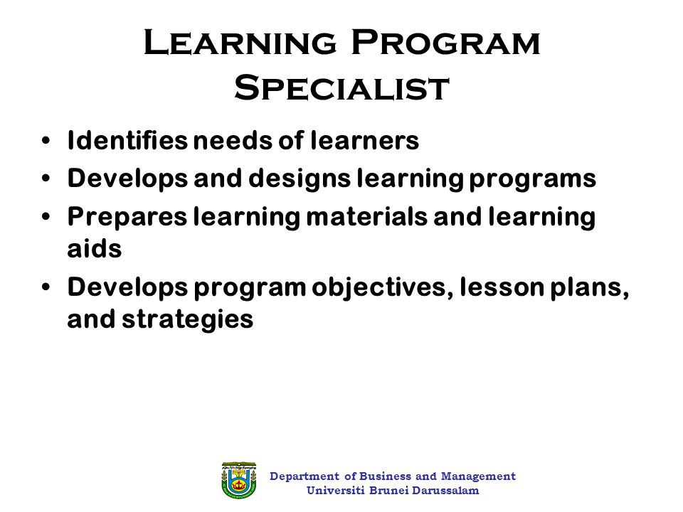 Learning Program Specialist