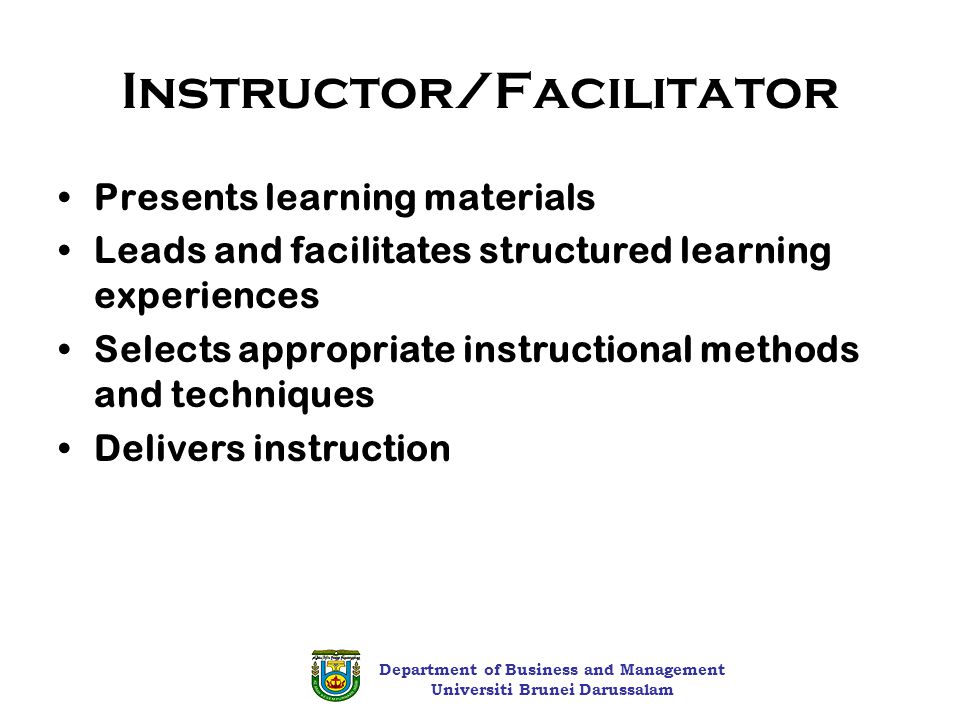 Instructor/Facilitator