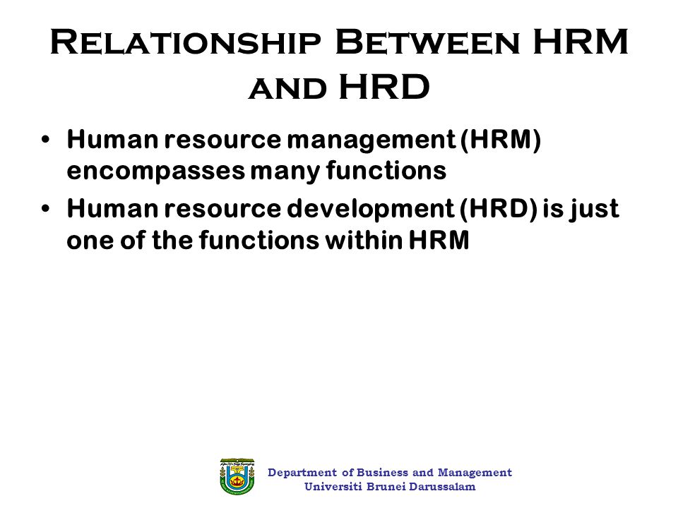 Relationship Between HRM and HRD