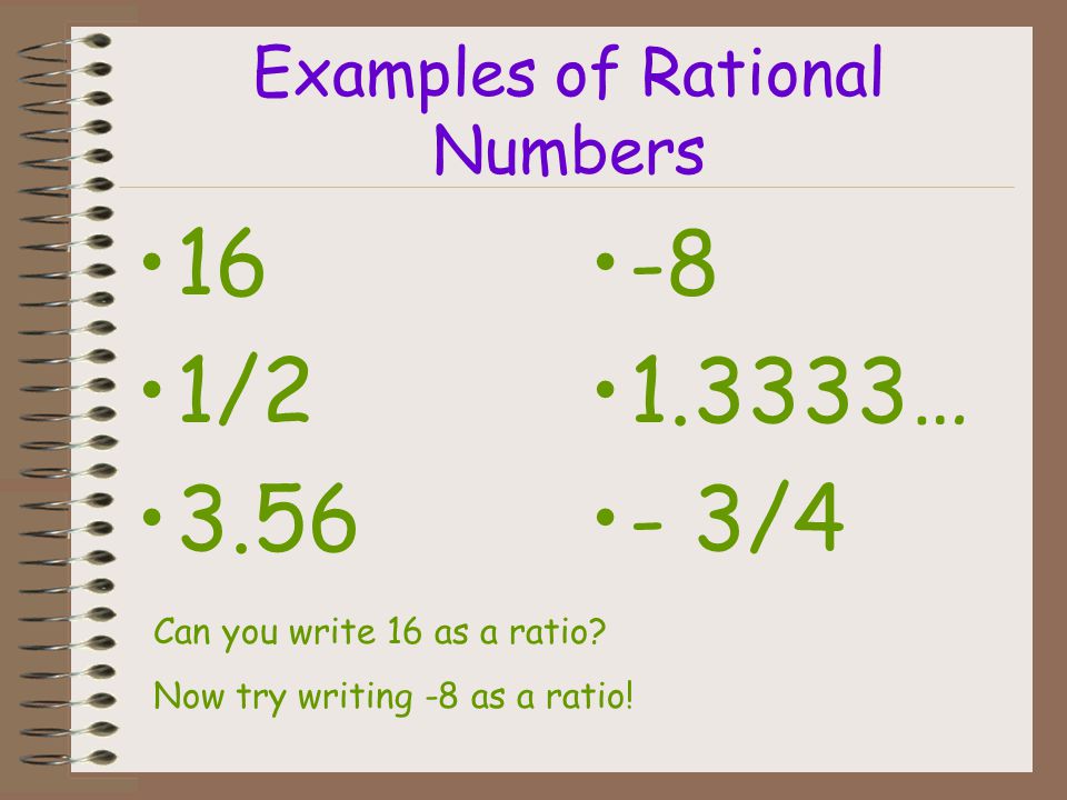 Examples of Rational Numbers