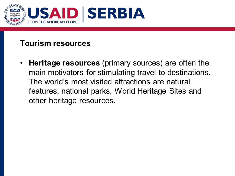 Tourism resources