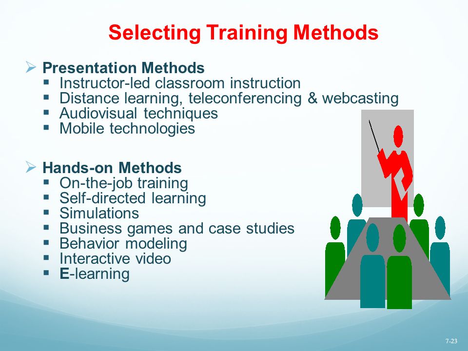 Selecting Training Methods
