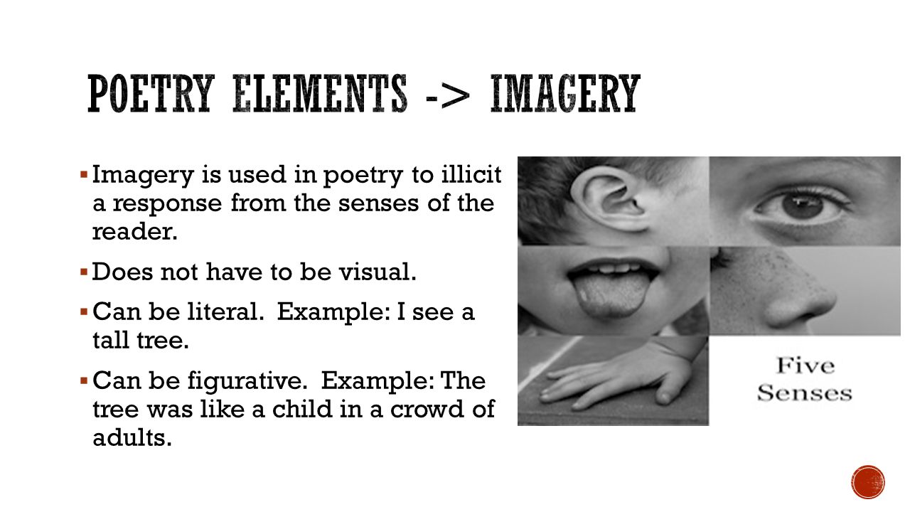 Poetry Elements -> Imagery