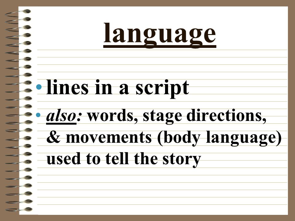 language lines in a script