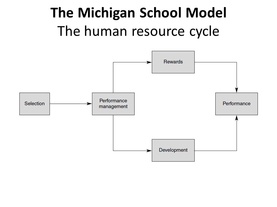 The Michigan School Model The human resource cycle
