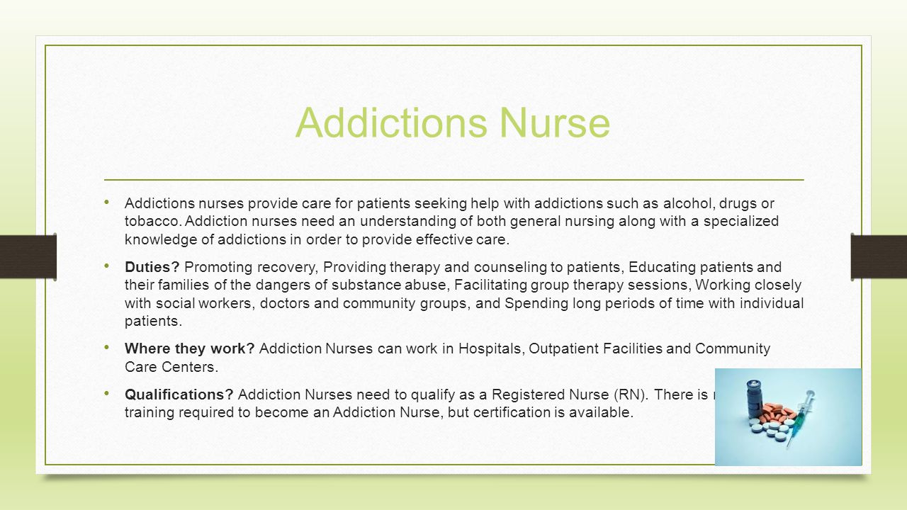 Addictions Nurse