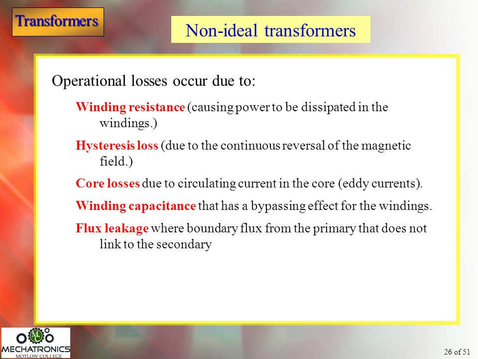 Non-ideal transformers