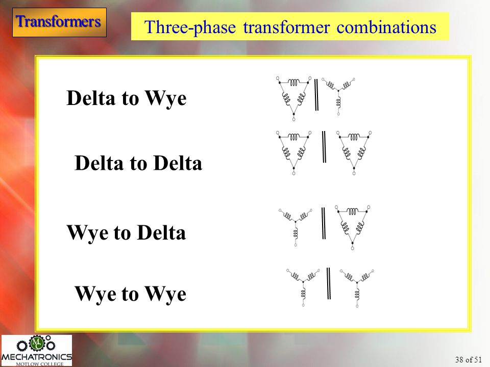 Three-phase transformer combinations