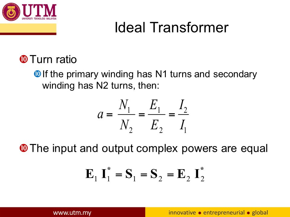Ideal Transformer Turn ratio