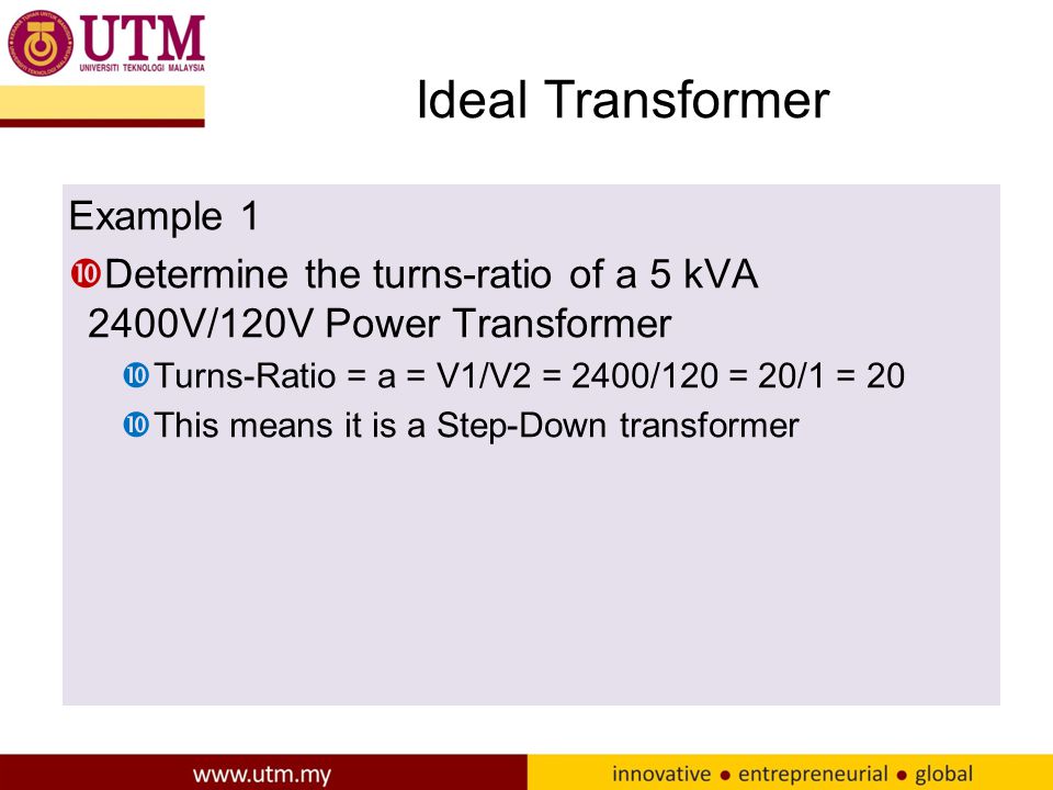 Ideal Transformer Example 1