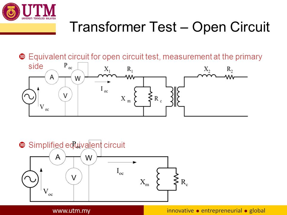 Transformer Test – Open Circuit