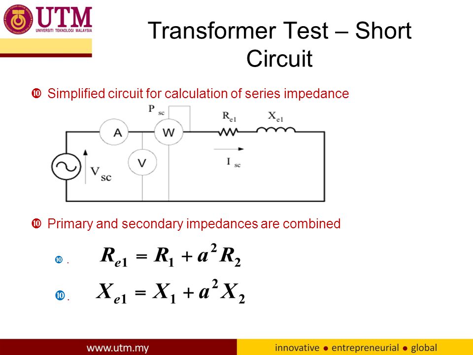 Transformer Test – Short Circuit