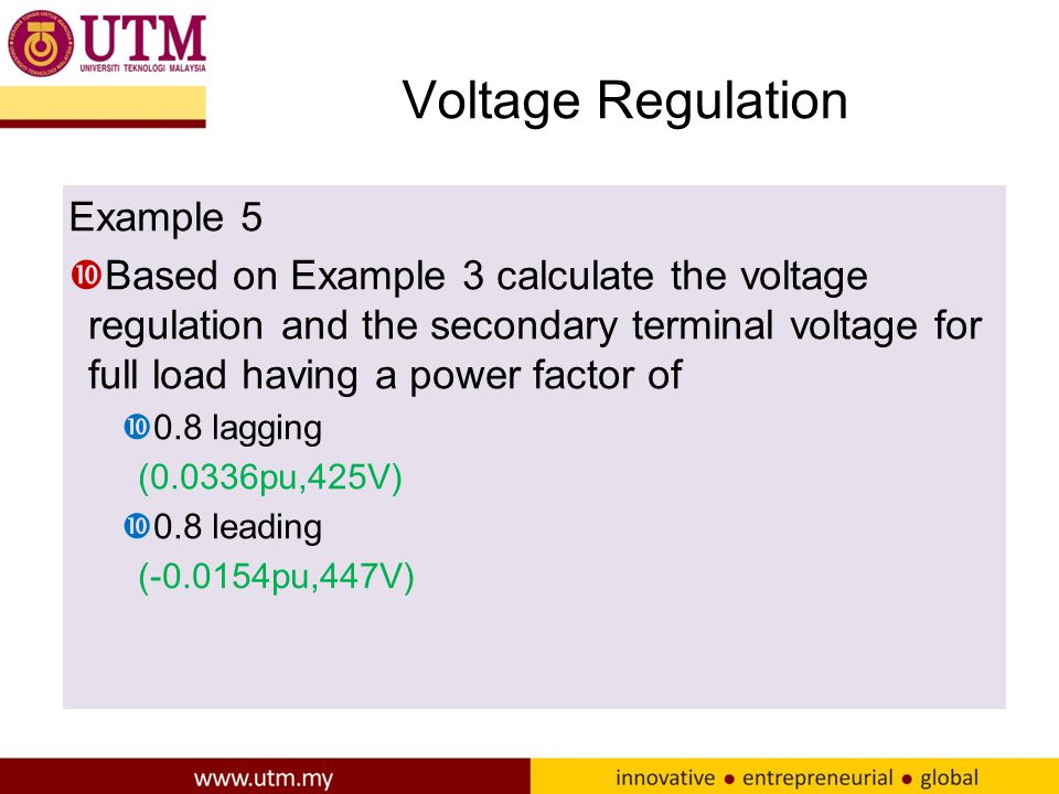 Voltage Regulation Example 5