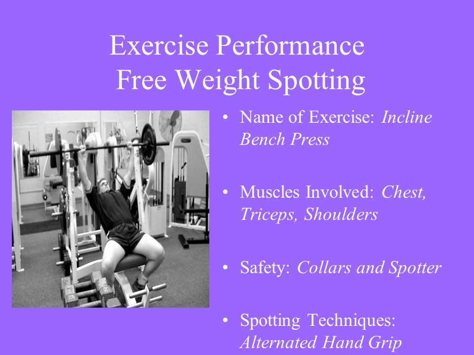 Exercise Performance Free Weight Spotting