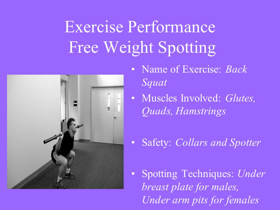 Exercise Performance Free Weight Spotting