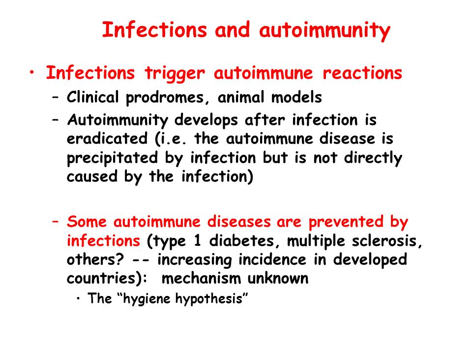 Infections and autoimmunity