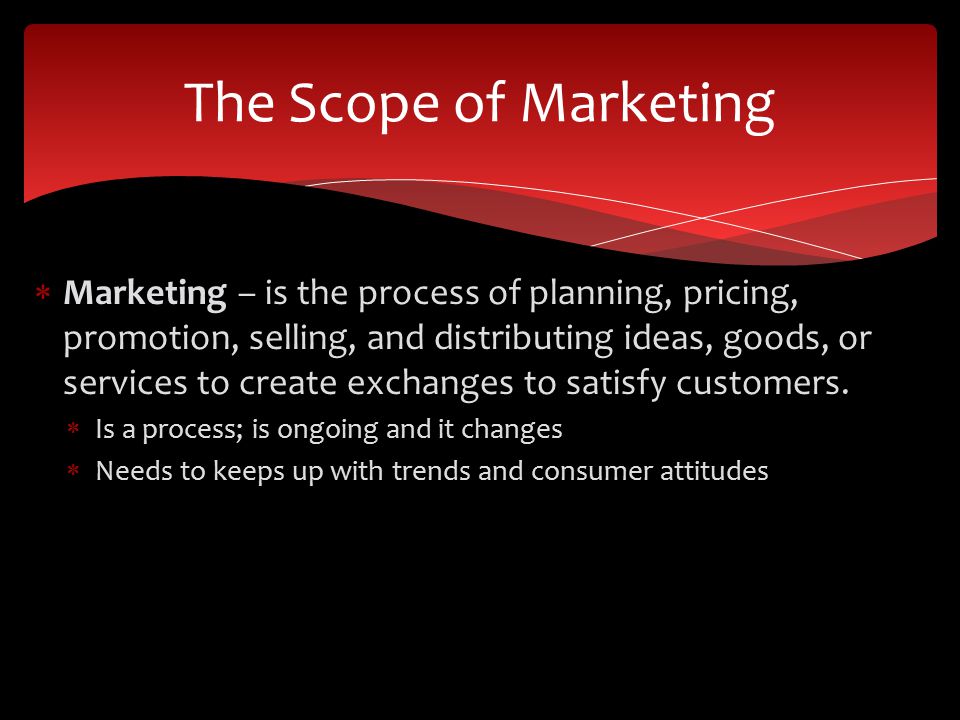 The Scope of Marketing