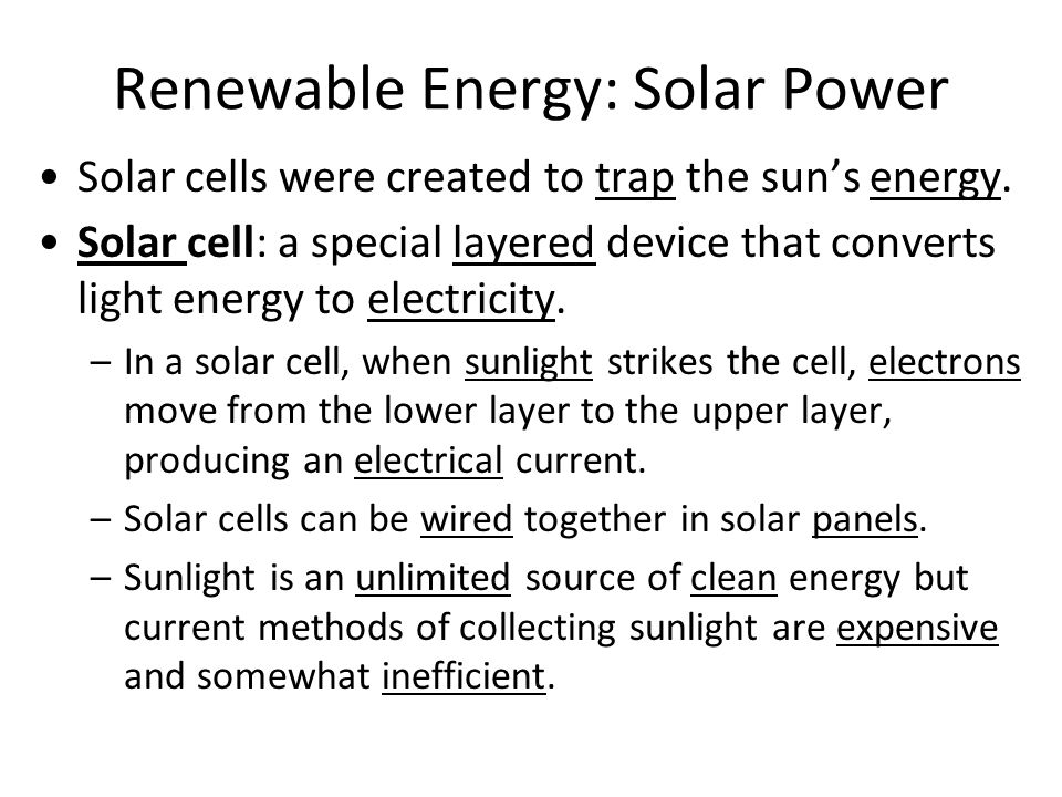 Renewable Energy: Solar Power