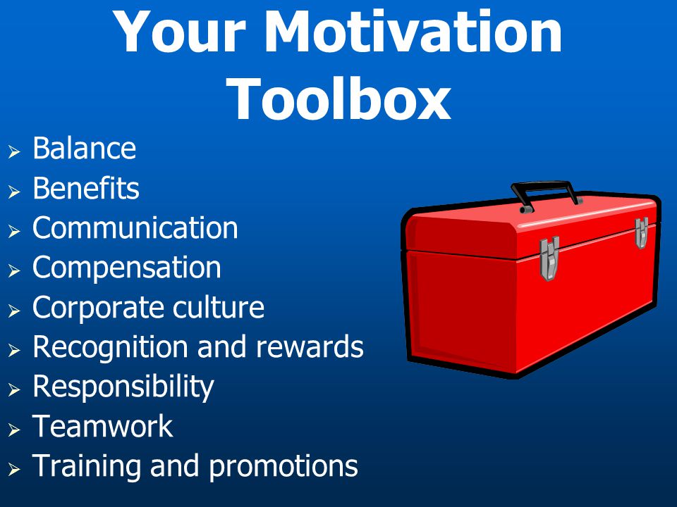Your Motivation Toolbox