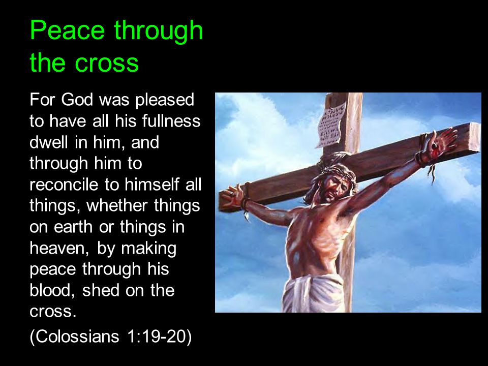 Peace through the cross