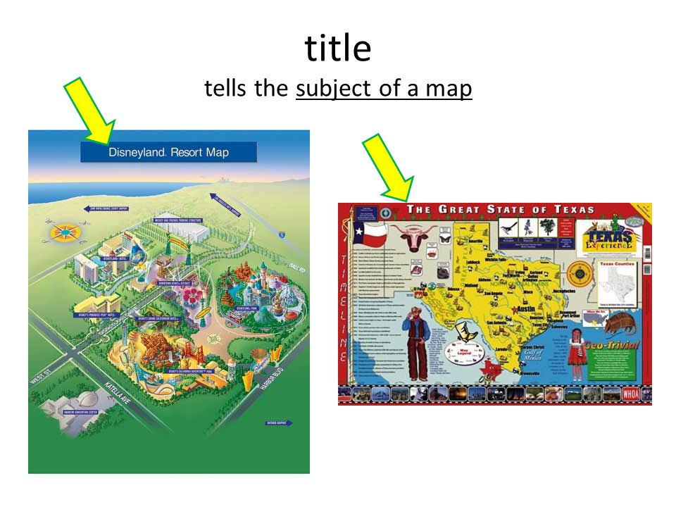 title tells the subject of a map