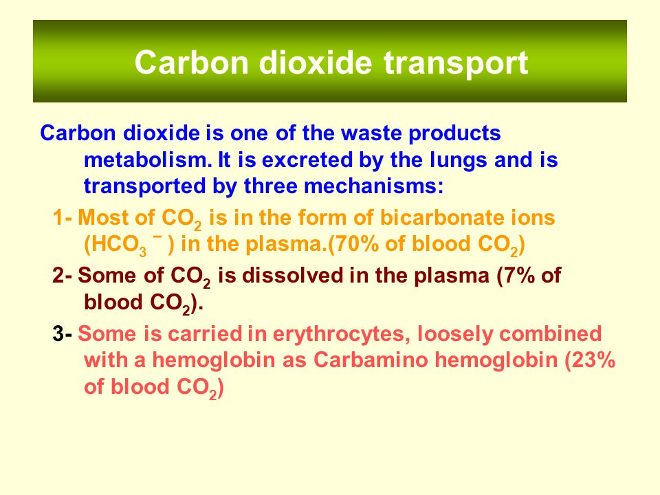 Carbon dioxide transport
