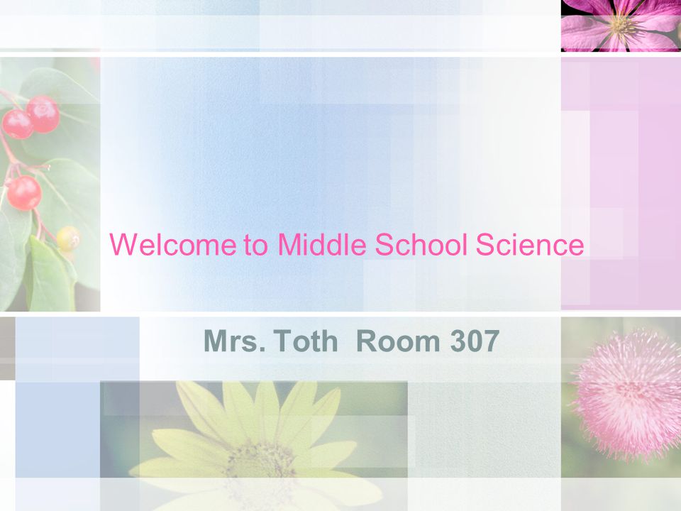 Welcome to Middle School Science