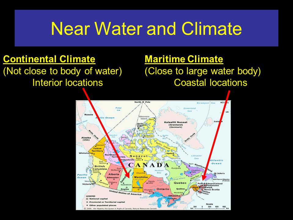 Near Water and Climate Continental Climate