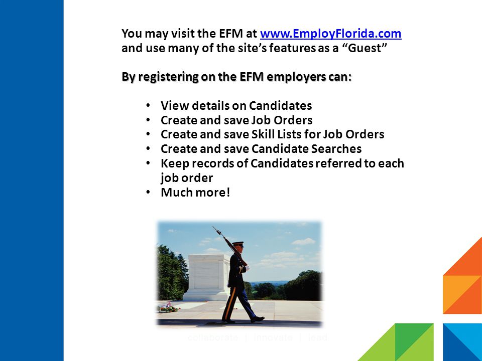 You may visit the EFM at