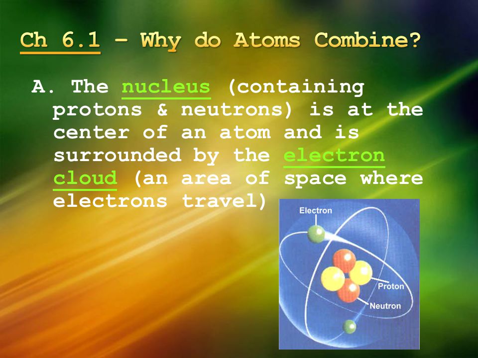 Ch 6.1 – Why do Atoms Combine