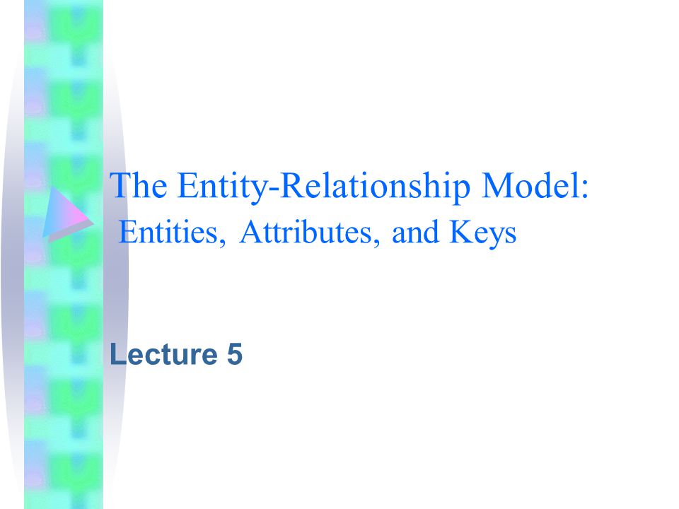 The Entity-Relationship Model: Entities, Attributes, and Keys