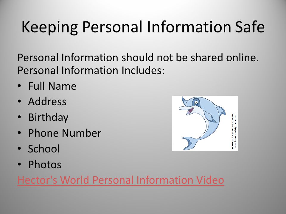 Keeping Personal Information Safe