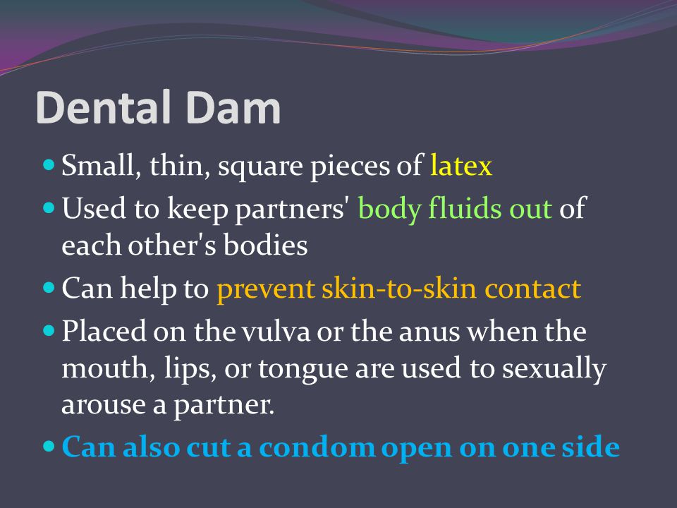 Dental Dam Small, thin, square pieces of latex