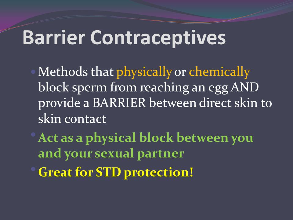 Barrier Contraceptives