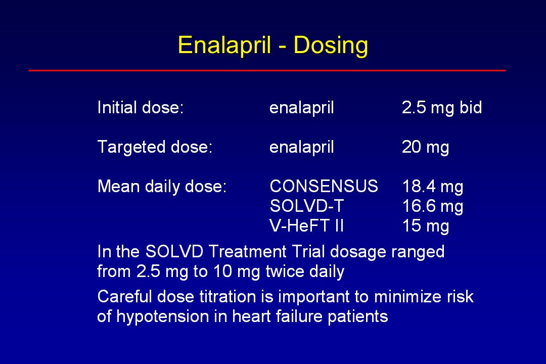 Enalapril - Dosing