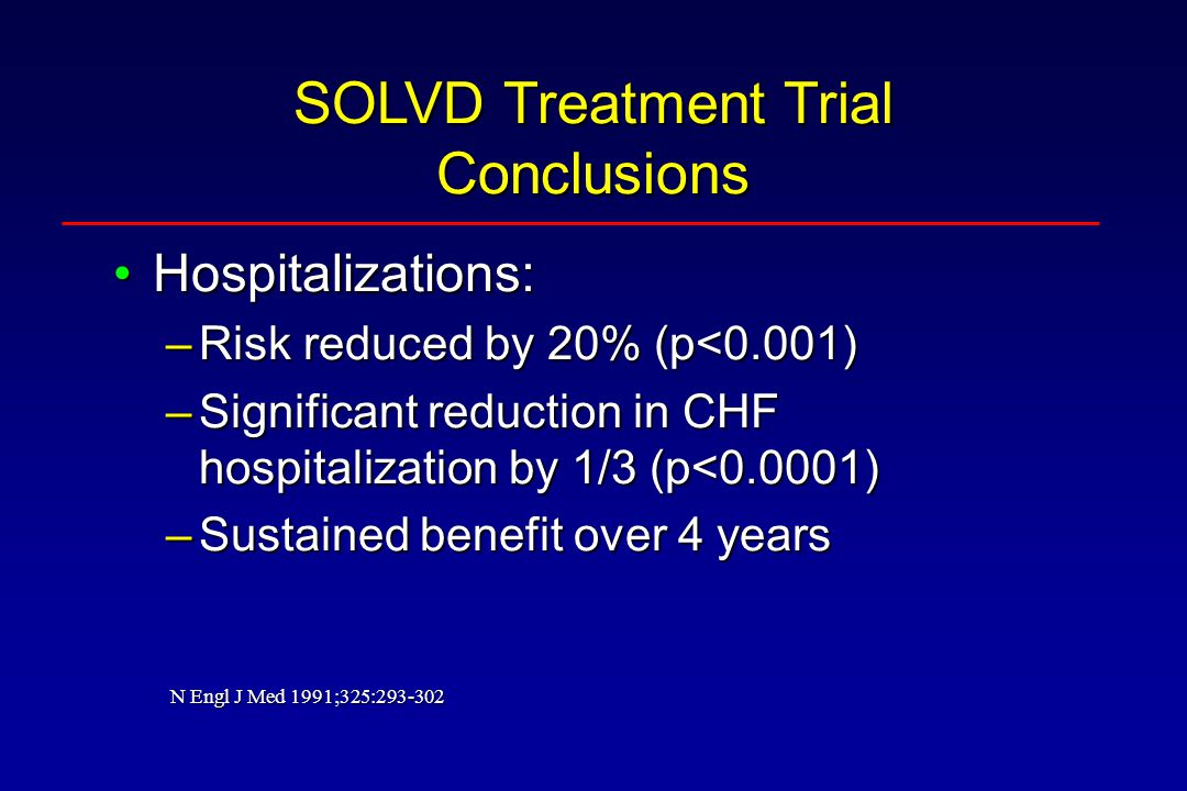SOLVD Treatment Trial Conclusions