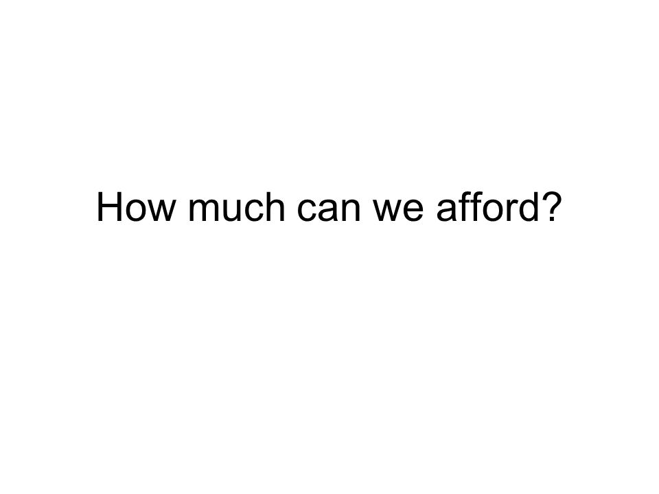 How much can we afford
