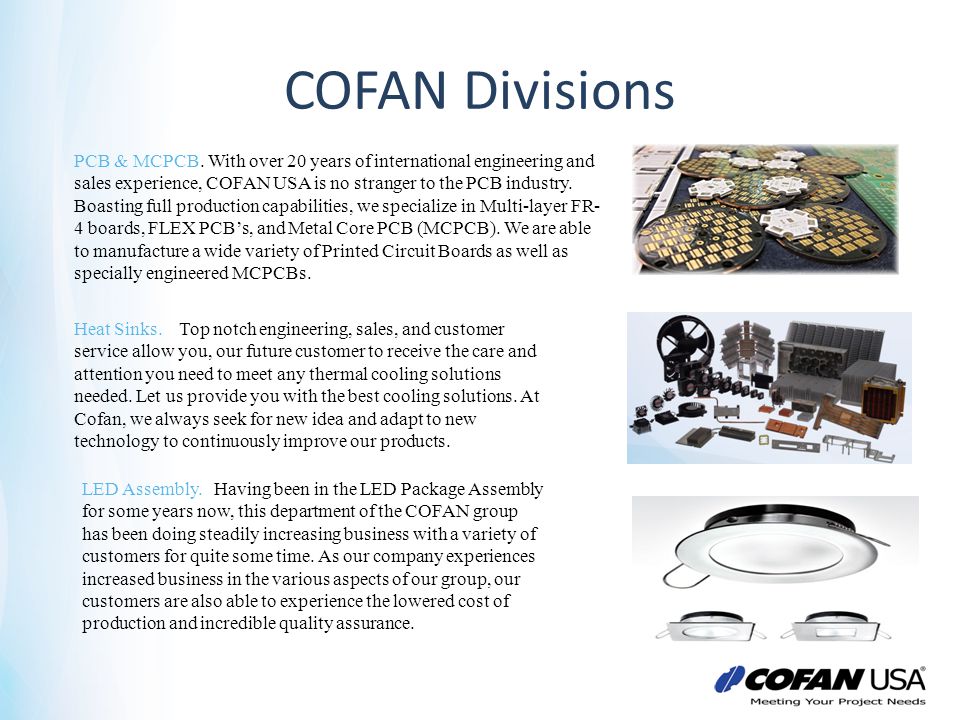 COFAN Divisions