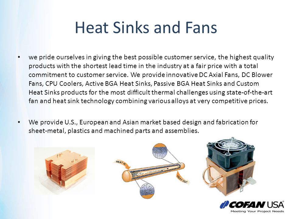 Heat Sinks and Fans