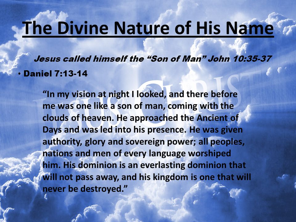 The Divine Nature of His Name